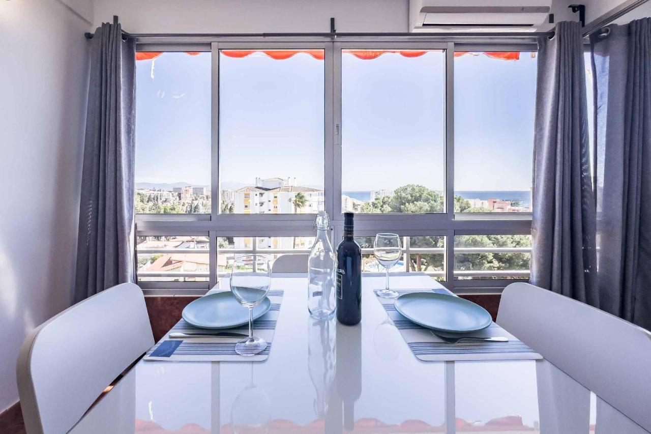 Apartamento Acogedor, Terraza, Piscina Y Mar Benalmádena Eksteriør bilde
